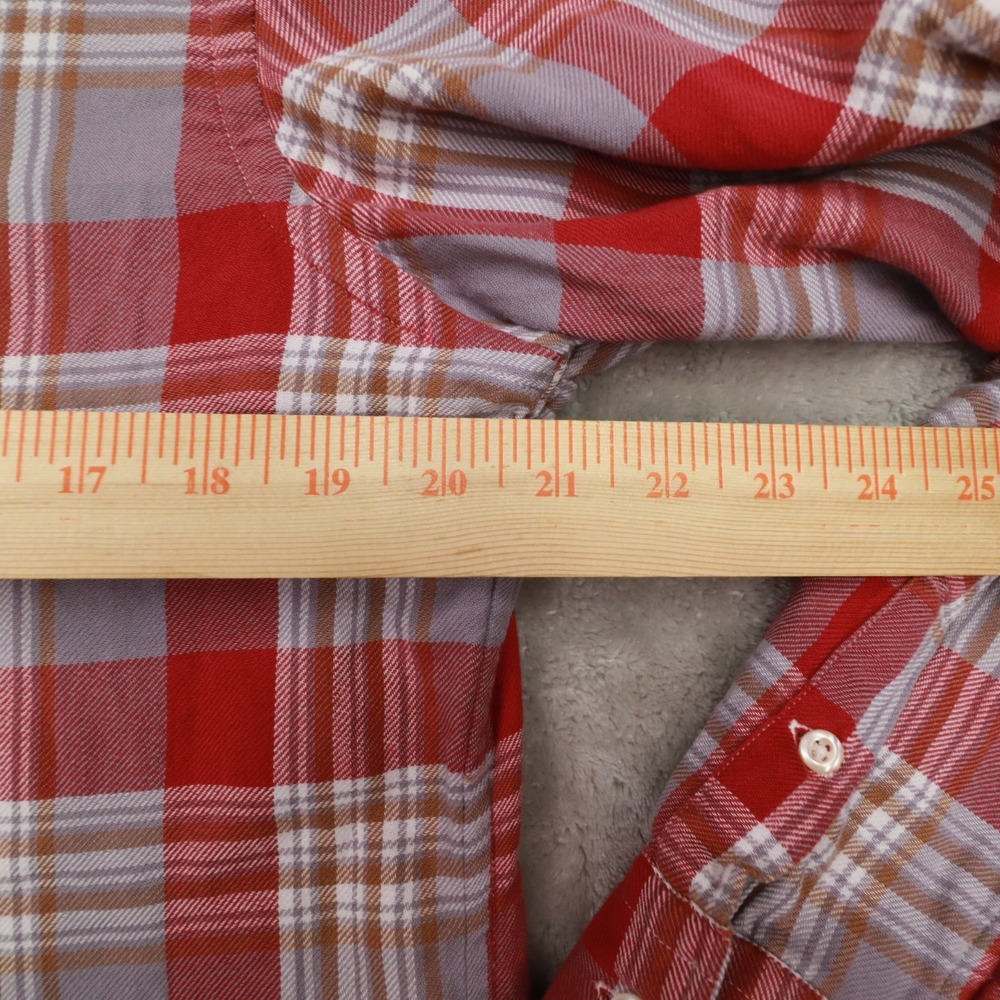 Ralph Lauren Light Red‎ Plaid Long Sleeve Button Up Shirt size Large - Picture 5 of 9